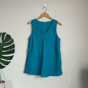 Tianello Erica Bias Linen Garment Dyed Tank